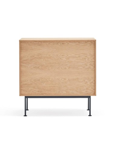 Teulat cómoda minimalista YOKO 90x45, GRIS ANTRACITA, ROBLE