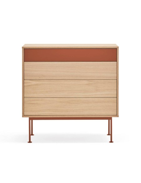 Teulat confortável minimalista YOKO 90x45, telha, Carvalho