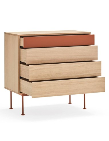 Teulat confortável minimalista YOKO 90x45, telha, Carvalho