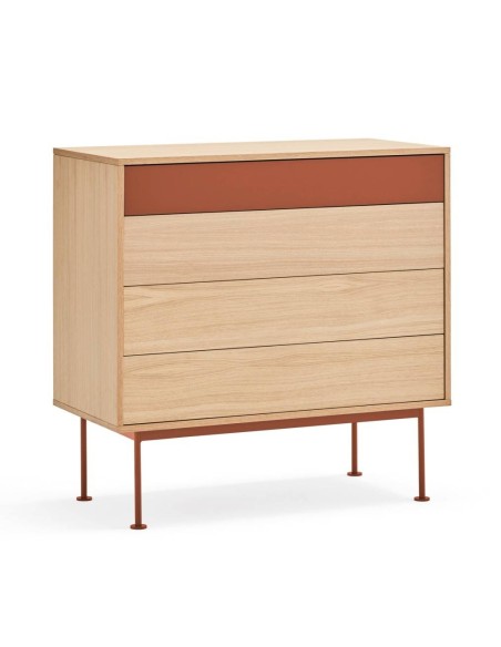 Teulat confortável minimalista YOKO 90x45, telha, Carvalho