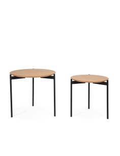 CONJUNTO DE 2 MESAS DE CENTRO DESIGN INDUSTRIAL, ELISABHET. 2