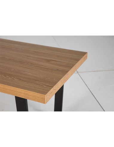 Mesa industrial FRANCIS 160x90, Carvalho, metal preto