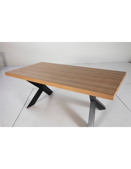 MESA DISEÑO INDUSTRIAL RAYO 200x100, ROBLE, METAL. MESA DISEÑO INDUSTRIAL RAYO 200x100, ROBLE, METAL.