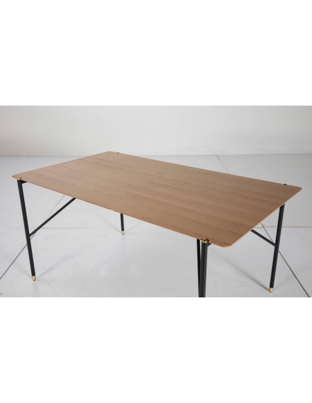 MESA COMEDOR DE DISEÑO LEYRE 160x90, roble, metal