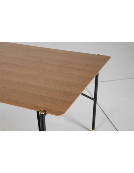 MESA COMEDOR DE DISEÑO LEYRE 160x90, roble, metal