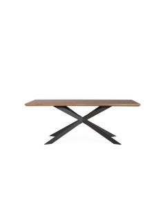 Mesa RUBIK  de diseño industrial , roble / metal negro. 2