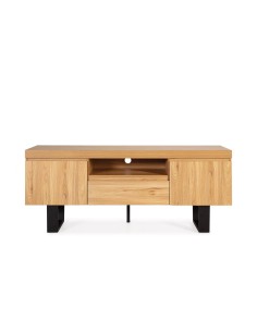 Armário de TV de design SALEM 150X40, Carvalho, metal preto. 2