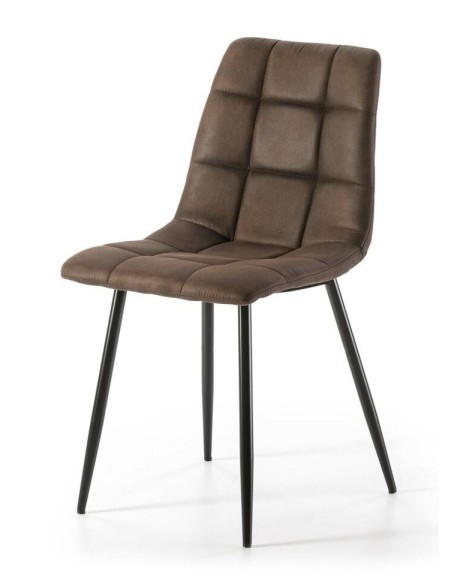 SILLA DE DISEÑO FRIDA, microfibra, metal negro