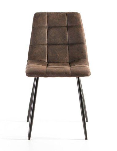 SILLA DE DISEÑO FRIDA, microfibra, metal negro