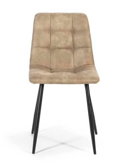 SILLA DE DISEÑO FRIDA, microfibra, metal negro