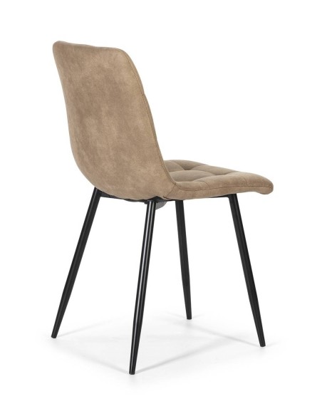 SILLA DE DISEÑO FRIDA, microfibra, metal negro