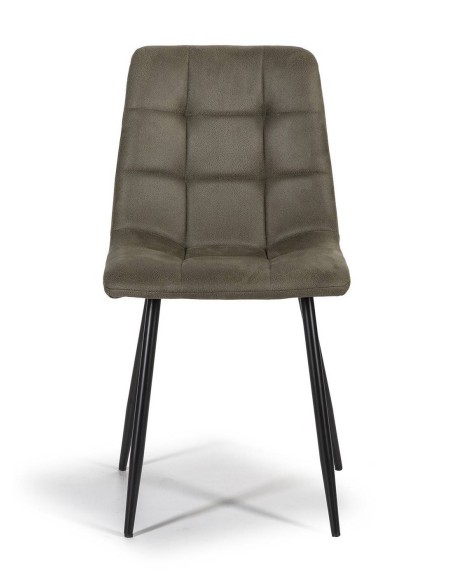 Cadeira de design FRIDA, microfibra, metal preto