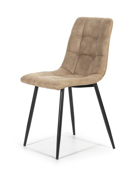 SILLA DE DISEÑO FRIDA, microfibra, metal negro