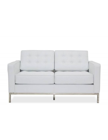 Sofá contemporâneo de 2 lugares, inspirado em Florence Knoll