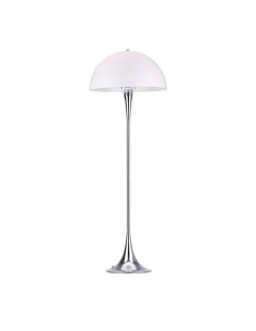 Lâmpada de assoalho Pantera 50x130, metal cromado, branco
