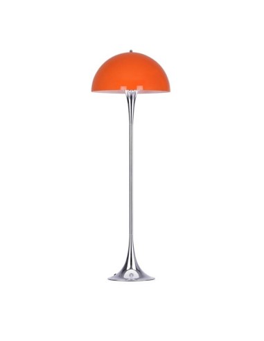 Lámpara de pie Pantera 50x130, metal cromada, naranja