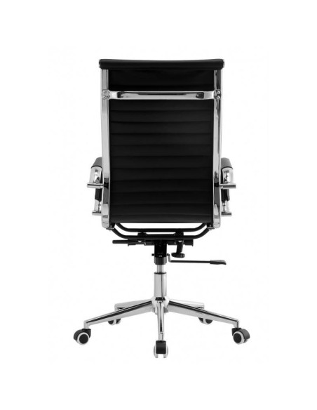 Sillón de oficina EA, alto, gas, basculante profundo, similpiel negra