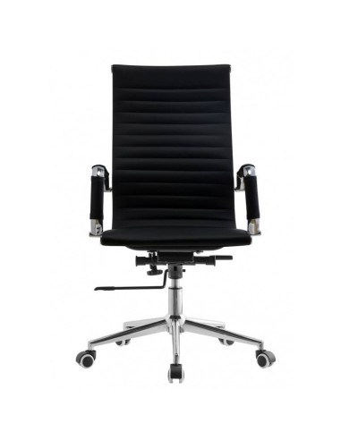 Sillón de oficina EA, alto, gas, basculante profundo, similpiel negra