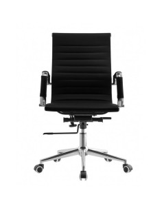 Sillón de oficina EAM, gas, basculante profundo, similpiel negro 2