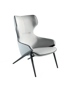 SILLÓN de diseño Bear, TELA, PATAS ACERO NEGRO