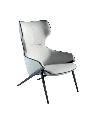 SILLÓN de diseño Bear, TELA, PATAS ACERO NEGRO