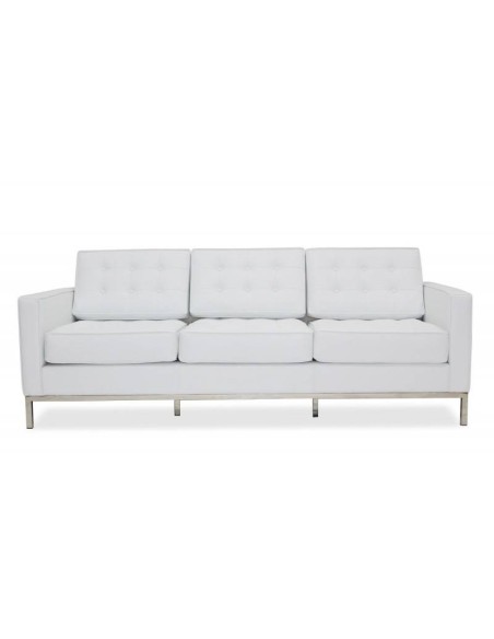 Sofá contemporâneo de 3 lugares, inspirado em Florence Knoll