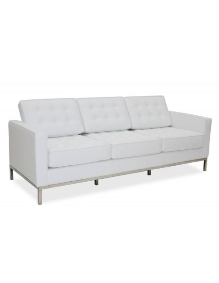 Sofá contemporâneo de 3 lugares, inspirado em Florence Knoll