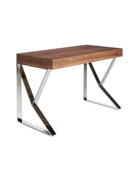 Mesa BLIND 120x60, nogueira, aço CROMADO Mesa BLIND 120x60, nogueira, aço CROMADO