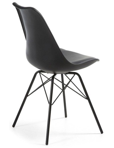 Silla de diseño LARS, Patas metalicas,  Asiento Plastico