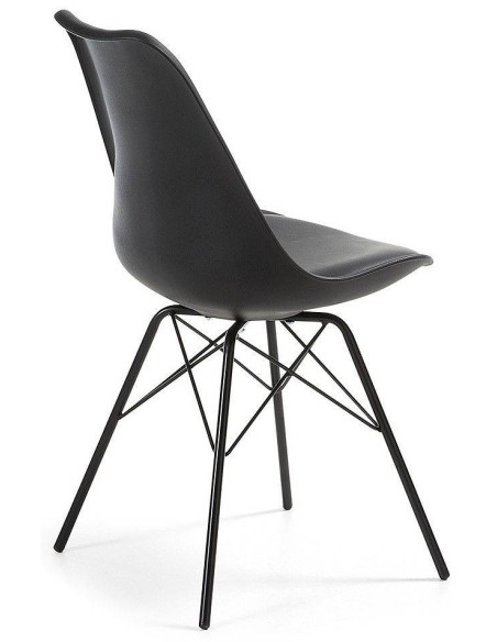 Silla de diseño LARS, Patas metalicas,  Asiento Plastico