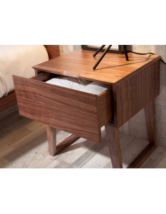 Mesa de cabeceira sonho 45x40, madeira nogueira 2