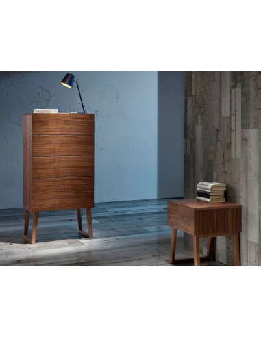 Mesa de cabeceira sonho 45x40, madeira nogueira