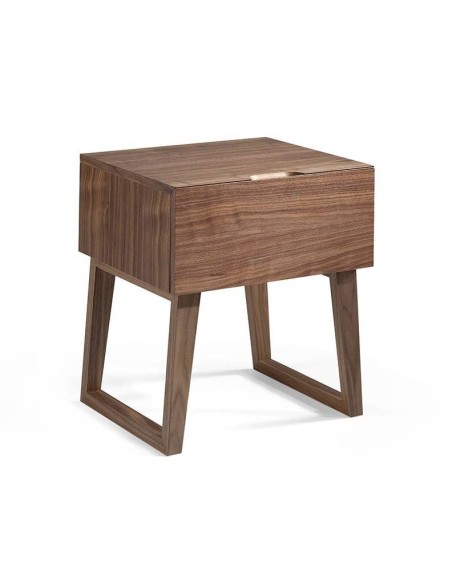 Mesa de cabeceira sonho 45x40, madeira nogueira