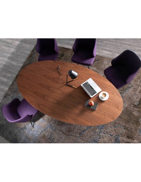 Mesa de jantar oval KING 220X110, madeira de nogueira Mesa de jantar oval KING 220X110, madeira de nogueira