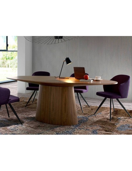 Mesa de jantar oval KING 220X110, madeira de nogueira Mesa de jantar oval KING 220X110, madeira de nogueira