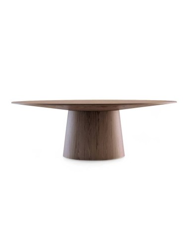 Mesa de jantar oval KING 220X110, madeira de nogueira