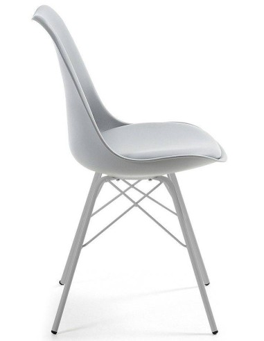 Cadeira de design LARS, Pés de metal, Assento Plástico