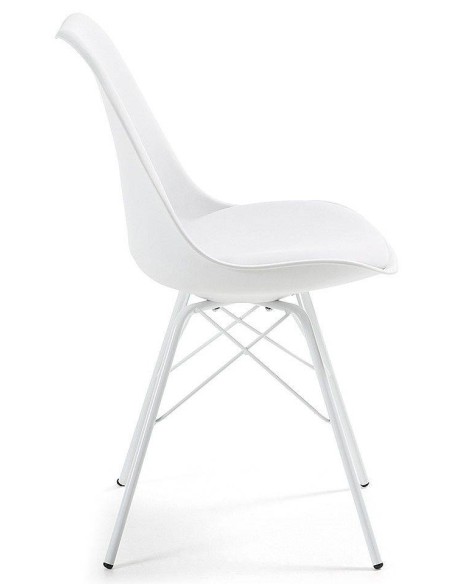 Silla de diseño LARS, Patas metalicas,  Asiento Plastico Silla de diseño LARS, Patas metalicas,  Asiento Plastico