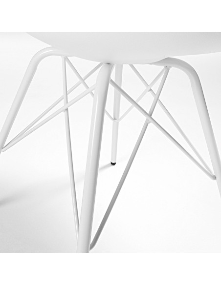 Silla De Cocina Lars, Patas Metalicas, Asiento Plastico Silla De Cocina Lars, Patas Metalicas, Asiento Plastico