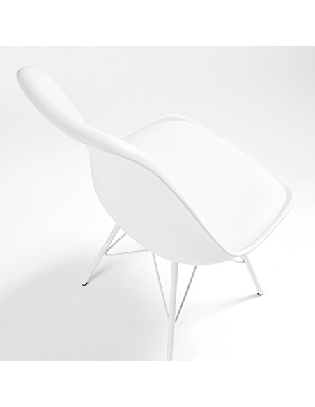 Silla De Cocina Lars, Patas Metalicas, Asiento Plastico Silla De Cocina Lars, Patas Metalicas, Asiento Plastico