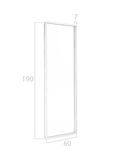 ESPEJO DE PIE  Enigma, MARCO MADERA NOGAL