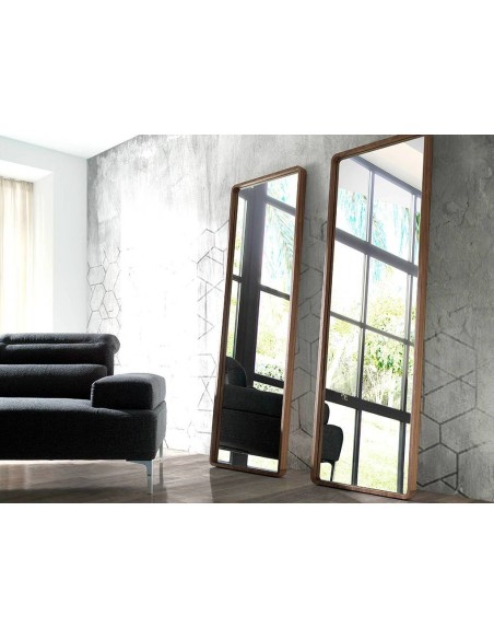 ESPEJO DE PIE  Enigma, MARCO MADERA NOGAL