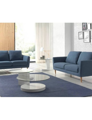 MESA DE CANTO LEA 60, BRANCO E TAMPA DE VIDRO