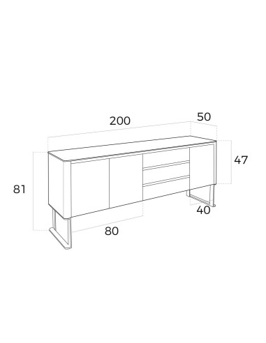 Armário moderno gigante 200x50, noz e vidro preto