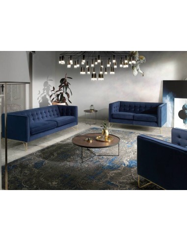 Mesa de café redonda Venus 100, Nogueira e aço preto