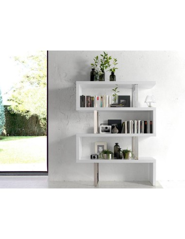 Estante leia 130X170, branco e aço CROMADO