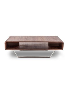 MESA CENTRO Holy 120x60, MADERA NOGAL Y ACERO 2