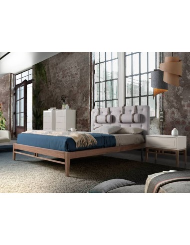 MESITA NOCHE SOTO 50x40, MADERA GRIS Y NOGAL