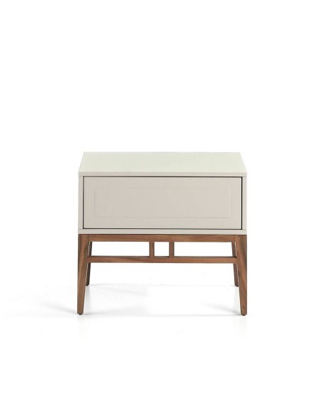 MESITA NOCHE SOTO 50x40, MADERA GRIS Y NOGAL