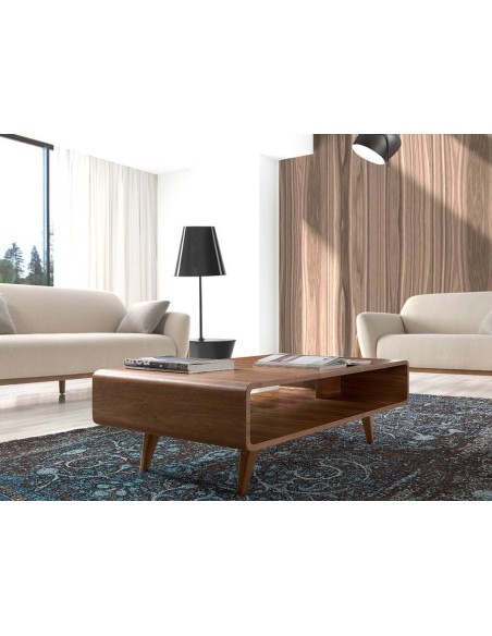 Mesa de café SCOTT 120x60, madeira de nogueira